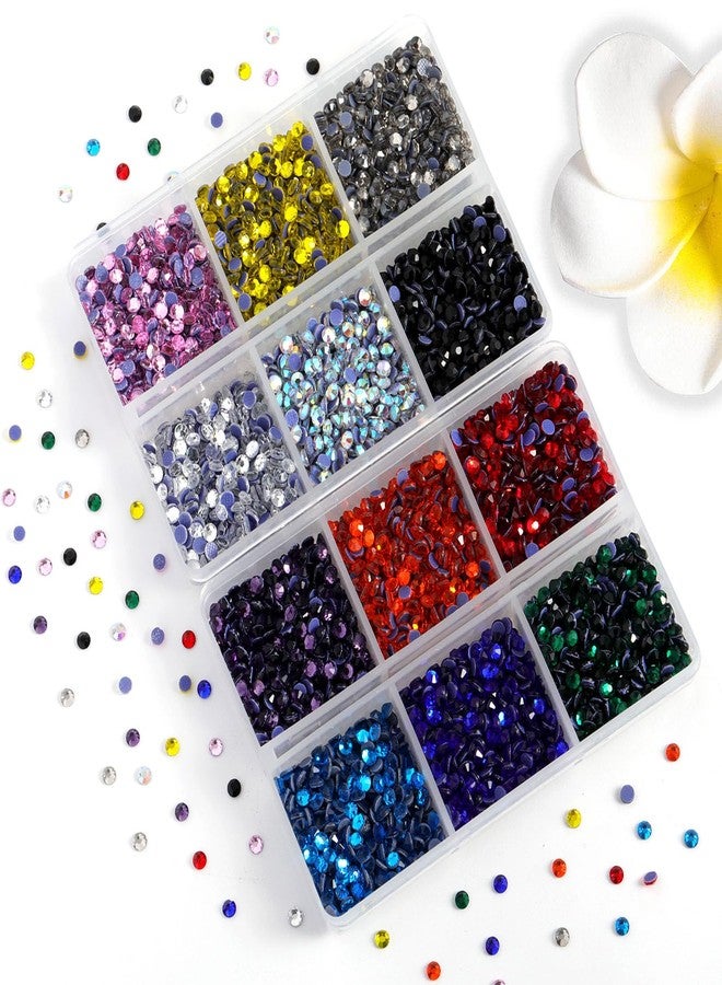 BEADSLAND Hotfix Rhinestones Mixed 12 Colors, SS10 Rhinestones for Crafts Clothes, Hotfix Crystals with 1 Tweezers and 2 Wax Pencils - Image 2